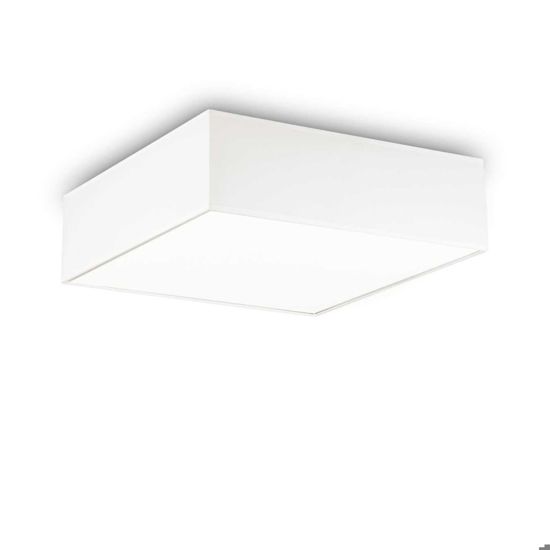 Ritz pl4 d50 plafoniera ideal lux paralume tessuto bianco