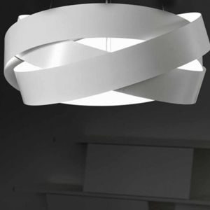 Plafoniera bianca pura 60cm 3xe27 di marchetti illuminazione