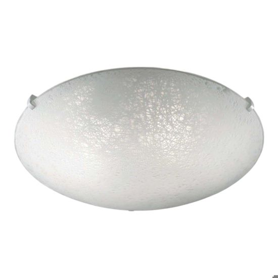 Lana pl2 ideal lux plafoniera moderna 30cm vetro satinato decorato