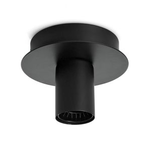 Plafoniera nero rosone da soffitto con portalampada e27 perenz illuminazione