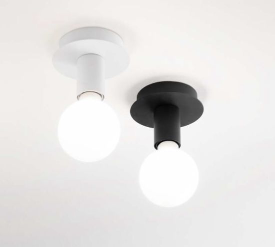 Plafoniera nero rosone da soffitto con portalampada e27 perenz illuminazione