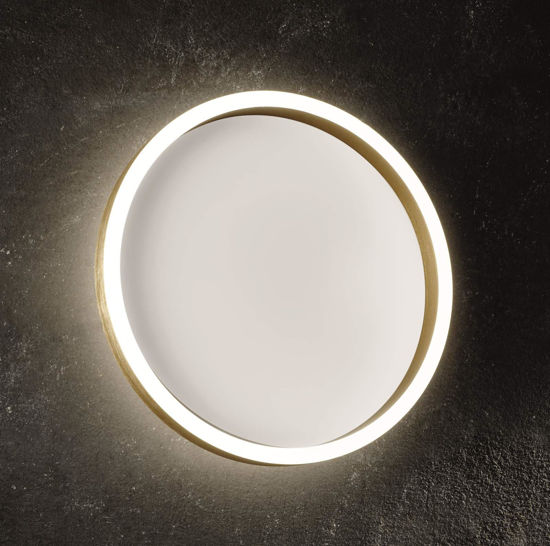 Gea luce aela p-m oro plafoniera design led 60w 3000k 4000k