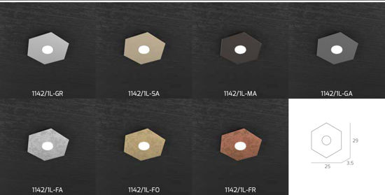 Hexagon top light plafoniera sabbia esagonale moderna