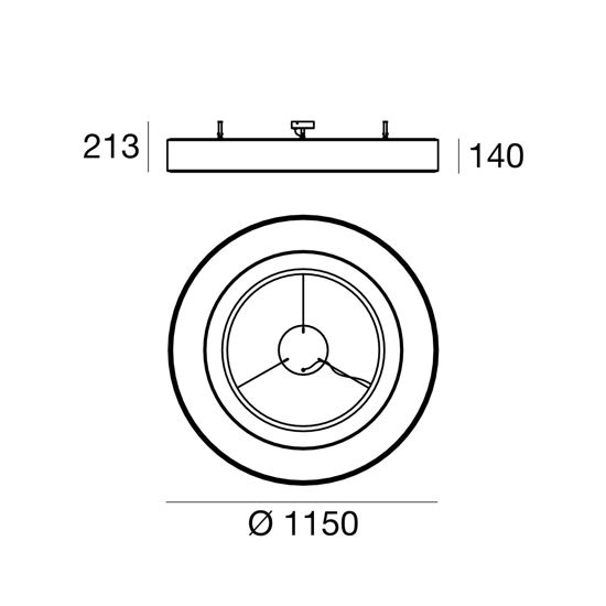 Saturn stilnovo grande plafoniera led 4000k bianca dimmerabile