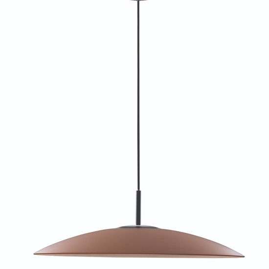 Lampadario led per cucina marrone piatto di vetro 60cm