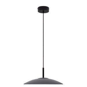 Lampadario led piatto 40cm per cucina moderna vetro fume