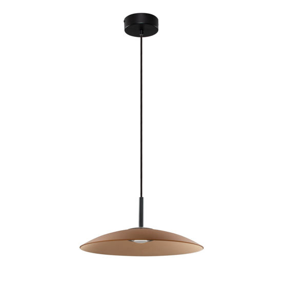 Lampadario led per cucina moderna vetro marrone 40cm