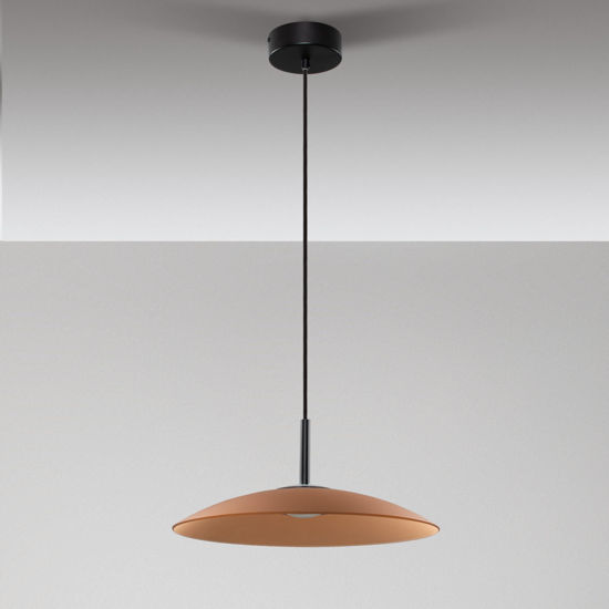 Lampadario led per cucina moderna vetro marrone 40cm