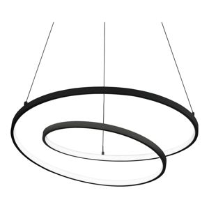 Lampadario led design moderno 3000k oz sp d80 nero ideal lux