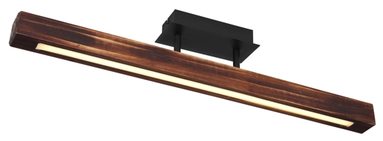 Plafoniera da soffitto led 20w 3000k di legno marrone