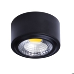 Faretto led 8w 3200k da soffitto nero rotondo fp