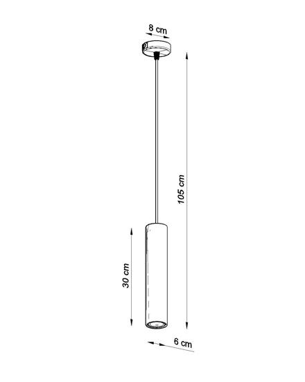 Lampada pendente da cucina cemento cilindro grigio