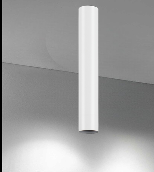 Look pl1 ideal lux faretto led da soffitto cilindro metallo bianco