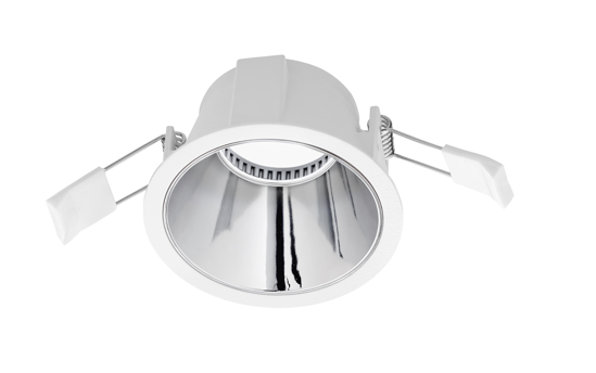 Faretto rotondo design moderno da incasso bianco cromo gea luce