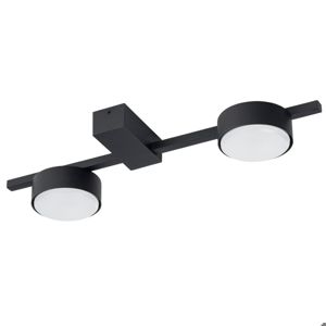 Lampada nera da soffitto due faretti gx53 led