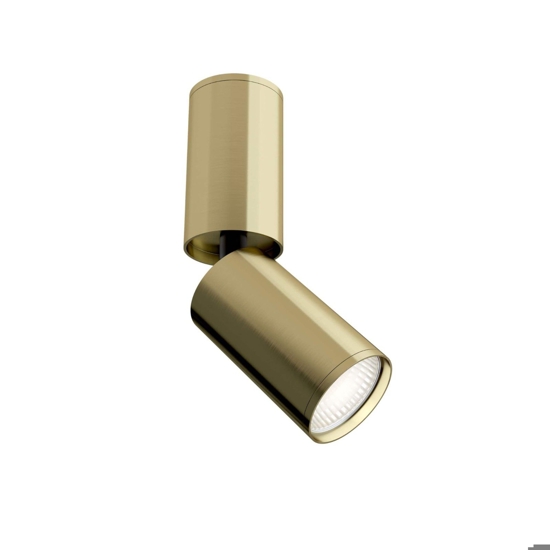 Faretto orientabile da soffitto oro cilindro brunito gu10