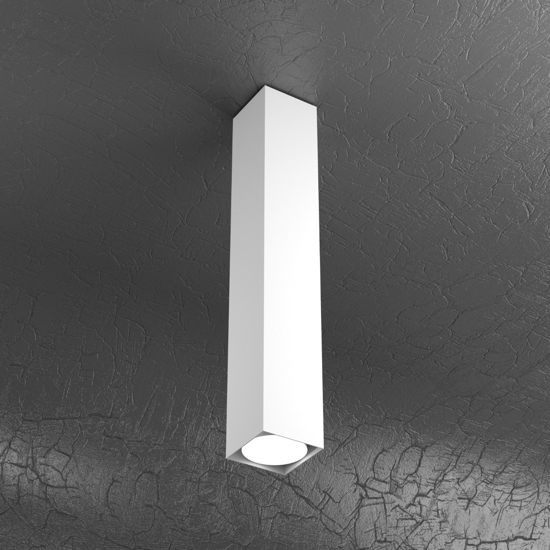 Faretto led gx53 da soffitto bianco squadrato per interni design moderno