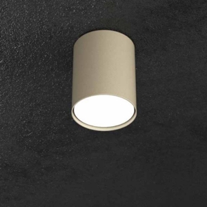 Faretto led da soffitto cilindro colore sabbia per interni top light shape