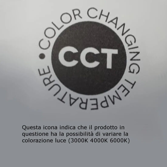 Faretto led orientabile da soffitto bianco cct 15w per interno perenz camera