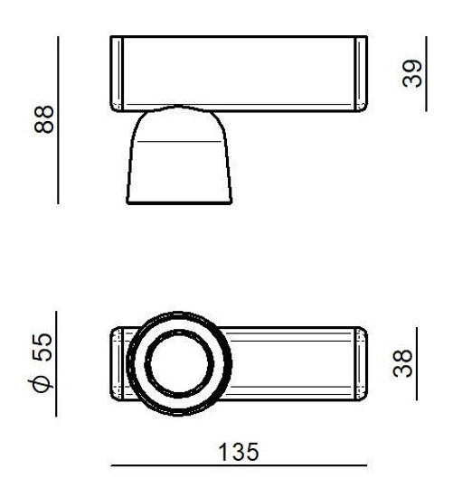 Minion linea light faretto led 7w 3000k bianco orientabile da soffitto