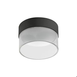 Linea light crumb faretto led 10w 3000k da soffitto rotondo nero