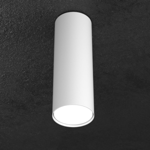 Faretto led da soffitto cilindro metallo bianco 25cm