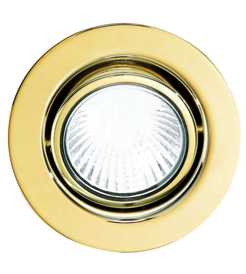 Faretto da incasso tondo per cartongesso oro gea luce ariel orientabile