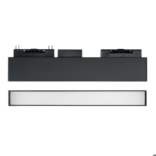 Ideal lux arca modulo faretto led 48v 13w 4000k nero per binario monofase ottica 100