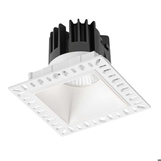 Ideal lux game trimless faretto a led da incasso quadrato a soffitto  bianco 11w 3000k