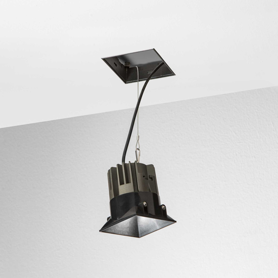 Ideal lux game trimless faretto a led da incasso quadrato a soffitto  bianco 11w 3000k