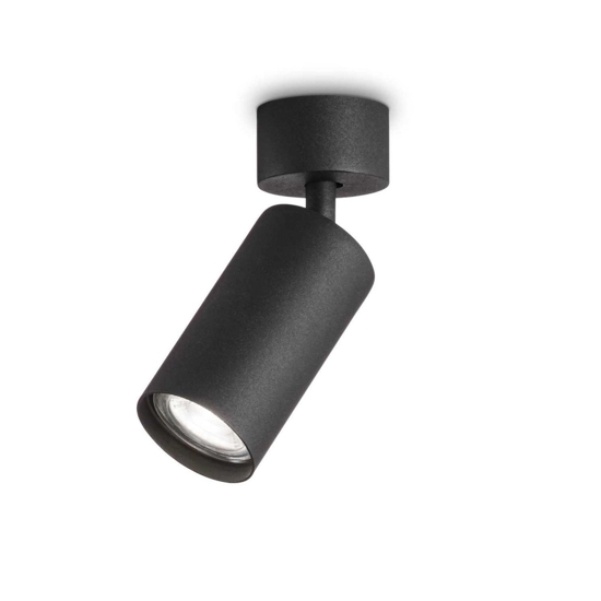 Ideal lux dynamite pl1 faretto da tetto nero orientabile gu10 led 3000k