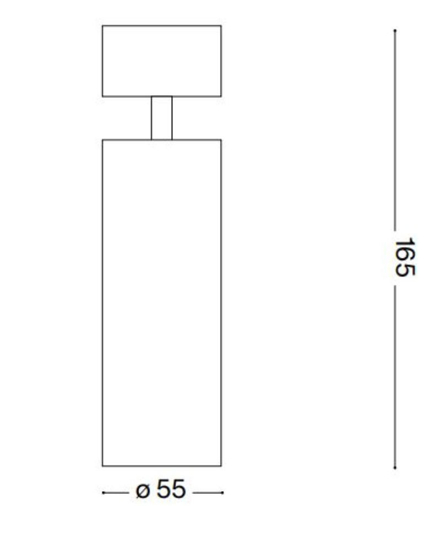 Ideal lux dynamite pl1 faretto da tetto nero orientabile gu10 led 3000k