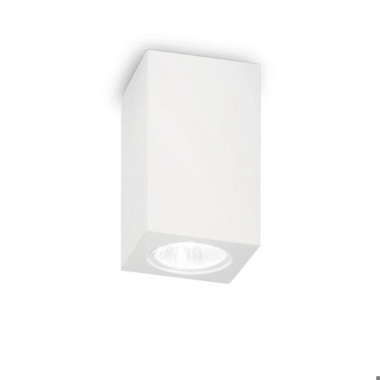 Tower pl1 square ideal lux faretto da soffitto squadrato gesso bianco