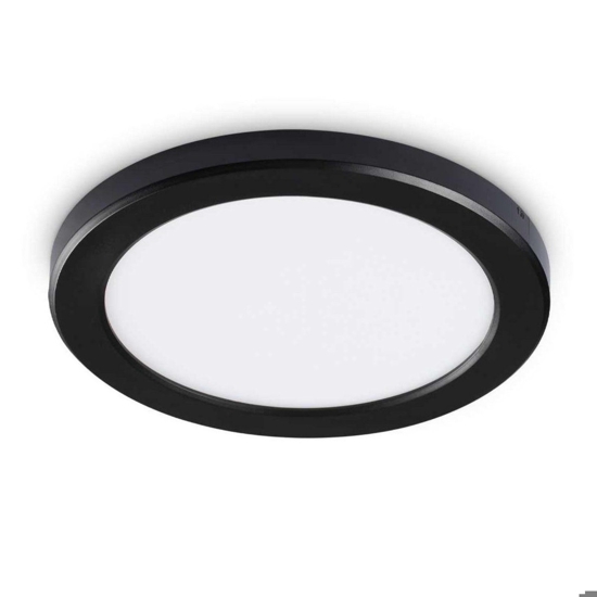 Ideal lux aura pl round faretto da incasso nero led 4000k rotondo