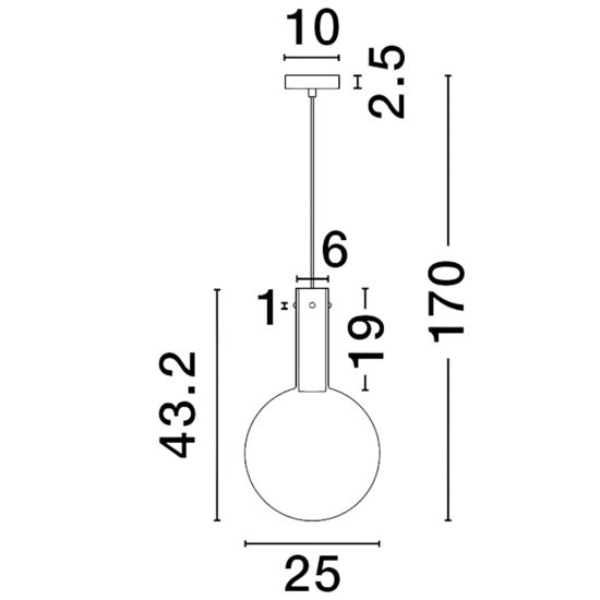 Lampadario sospensione led sfera vetro blu moderna