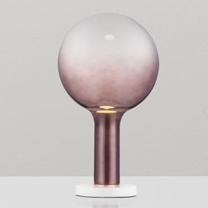 Abat jour lampada design sfera di vetro rosa scuro led moderna