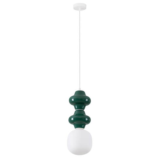 Lampadario a sospensione di ceramica verde design moderna