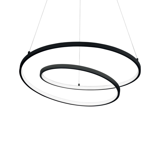 Oz sp d60 on-off nero ideal lux lampadario led 47w 3000k per soggiorno moderno