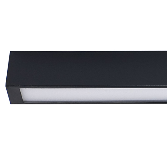 Plafoniera da soffitto led 11w 3000k nera 62cm rettangolare  per interni