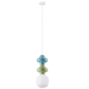 Lampada a sospensione di ceramica verde celeste pastello moderna