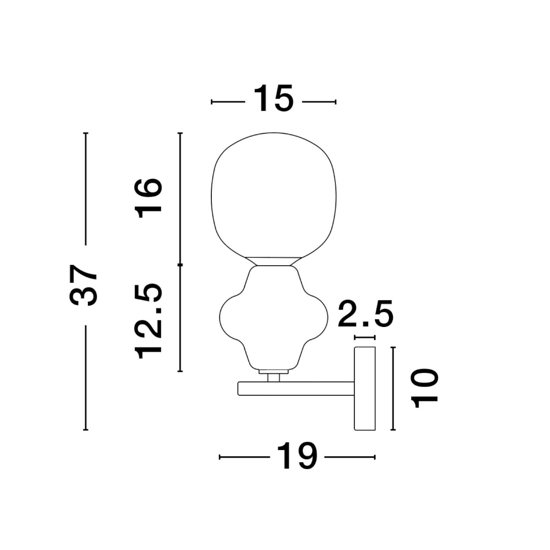 Applique di ceramica celeste design moderna