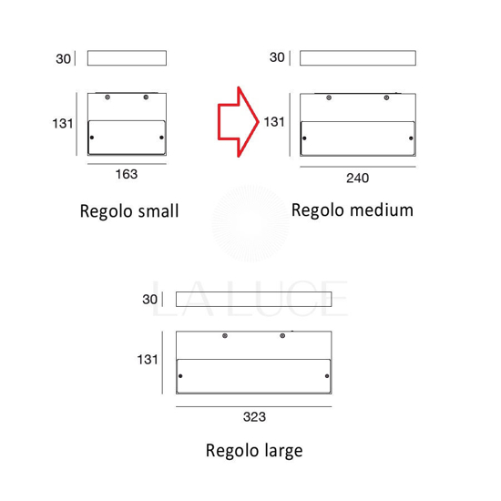 Linea light regolo applique led 24w marrone mensola