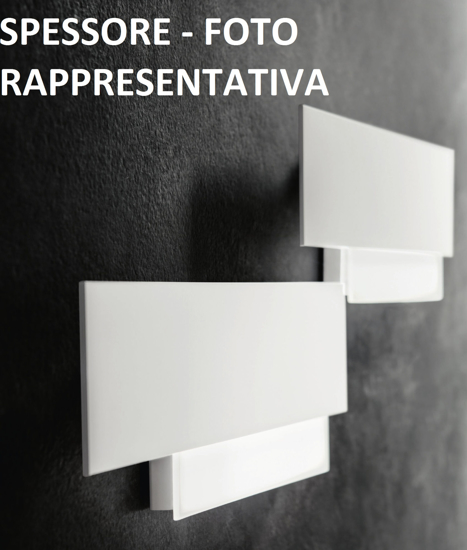 Applique led 25w 3000k doha gea luce bianco nero moderno