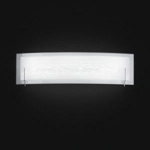 Overlap perenz illuminazione applique vetro bianco led 18w 3000k