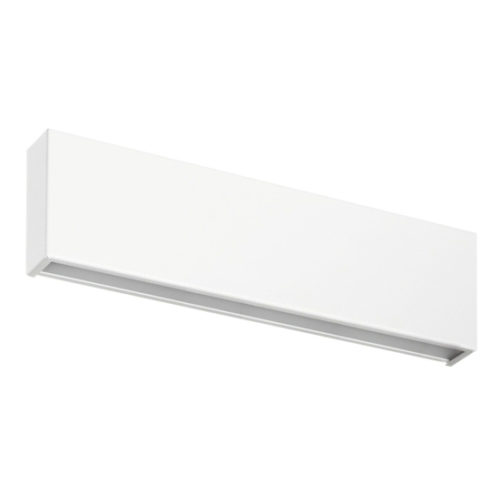 Box applique led moderna linea light bianca 14w 3000k