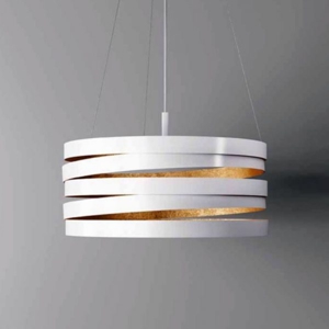 Marchetti band lampadario metallo bianco design moderno