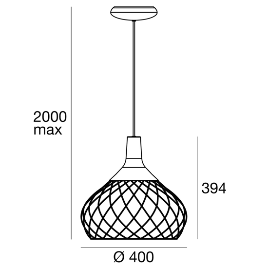 Stilnovo mongolfier lampadrio rame lampada design moderno