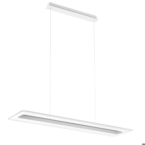 Lampadario sospeso antille cromo lucido linea light led 45w 3000k vetro trasparente