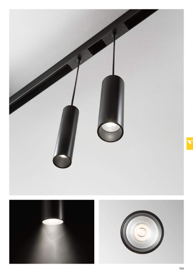 Ideal lux arca pendant faretto led sospensione 14w 3000k per binario monofase 48v ottica 36