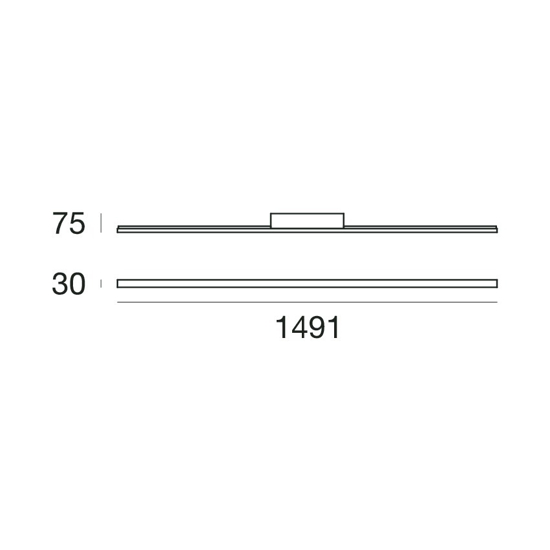 Xilema stilnovo applique led 35w 3000k bianco design moderno per salotto